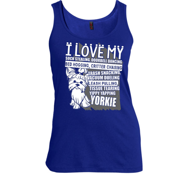 I Love My Sock Stealing T Shirt, Coolest Yorkie T Shirt, Cool T Shirt