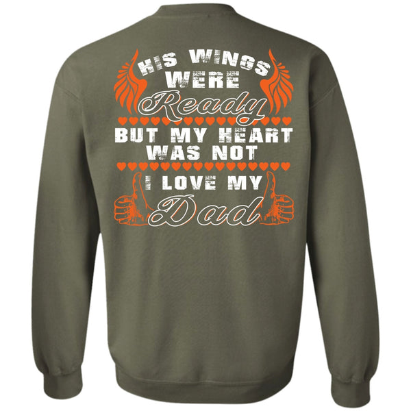 Being A Papa T Shirt, His Wings Were Ready Sweatshirt