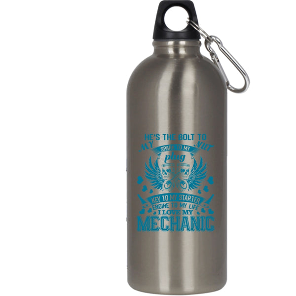 I Love My Mechanic 20 oz Stainless Steel Bottle,Cool Mechanis's Girlfriend Outdoor Sports Water Bottle