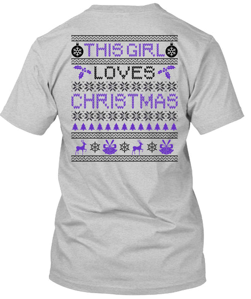 This Girl Loves Christmas T Shirt, Noel Christmas T Shirt