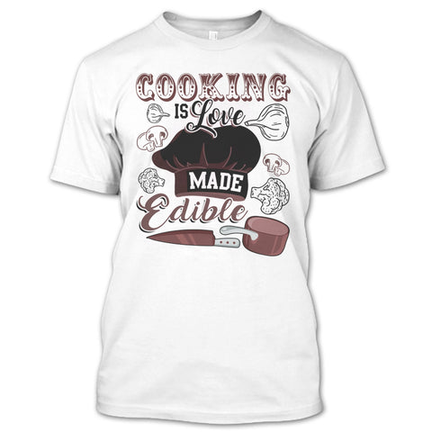 A black t-shirt with the shopify logo