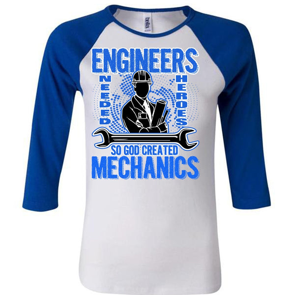 God Created Mechanics T Shirt, Engineers T Shirt, Awesome T-Shirts