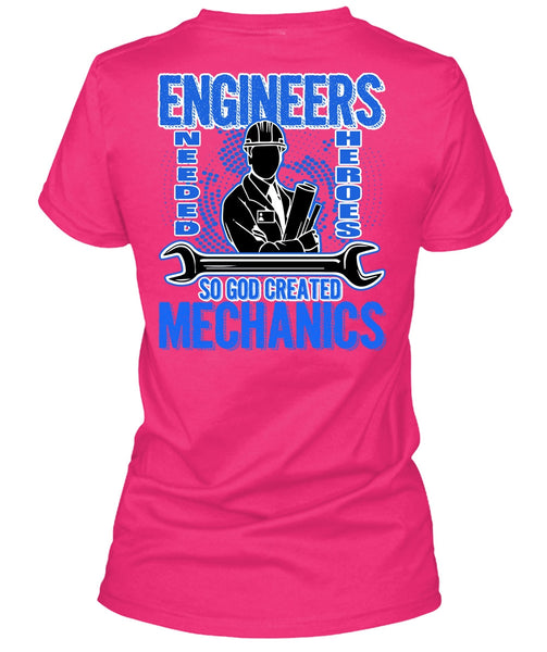 God Created Mechanics T Shirt, Engineers T Shirt