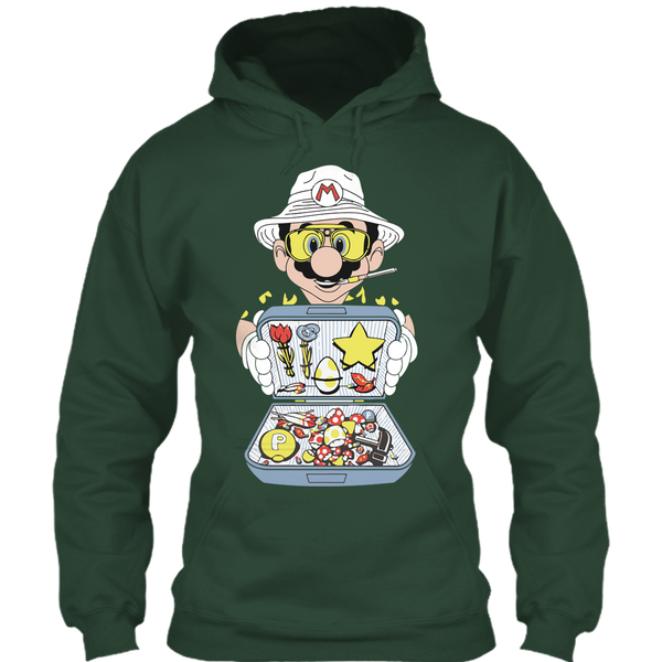 A black t-shirt with the shopify logo