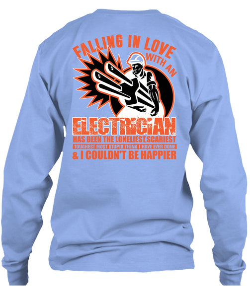 Falling In Love With An Electrician T Shirt, I Love Electrician T Shirt