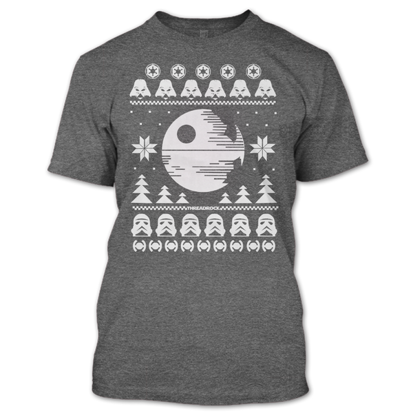 A black t-shirt with the shopify logo