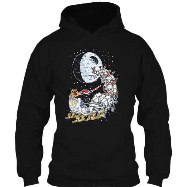 A black t-shirt with the shopify logo