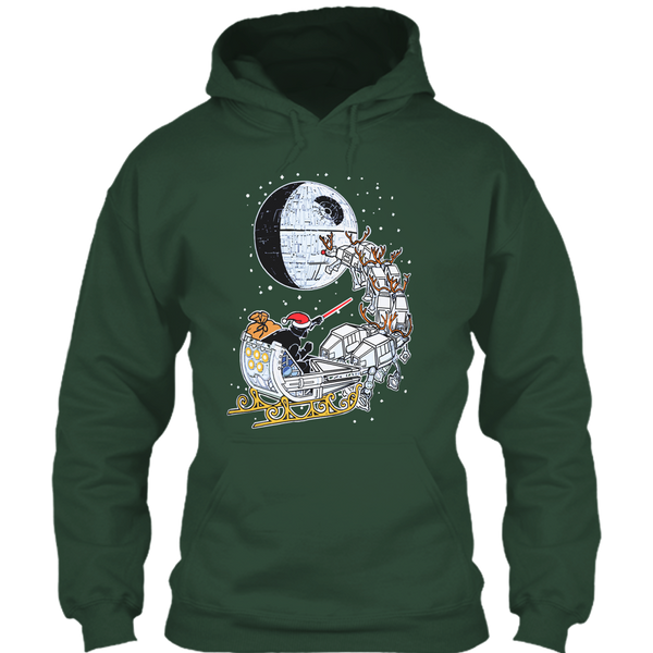 A black t-shirt with the shopify logo