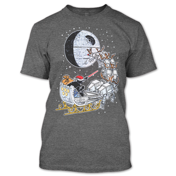 A black t-shirt with the shopify logo