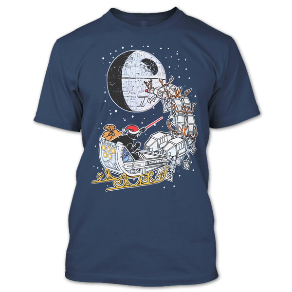 A black t-shirt with the shopify logo