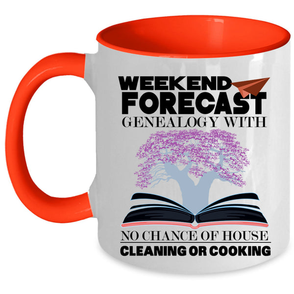 My Family Coffee Mug, Weekend Forecast Genealogy Accent Mug