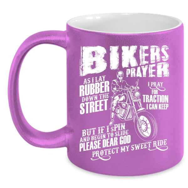 Biker's Prayer Coffee Mug, Cool Gift For Bikers Coffee Cup
