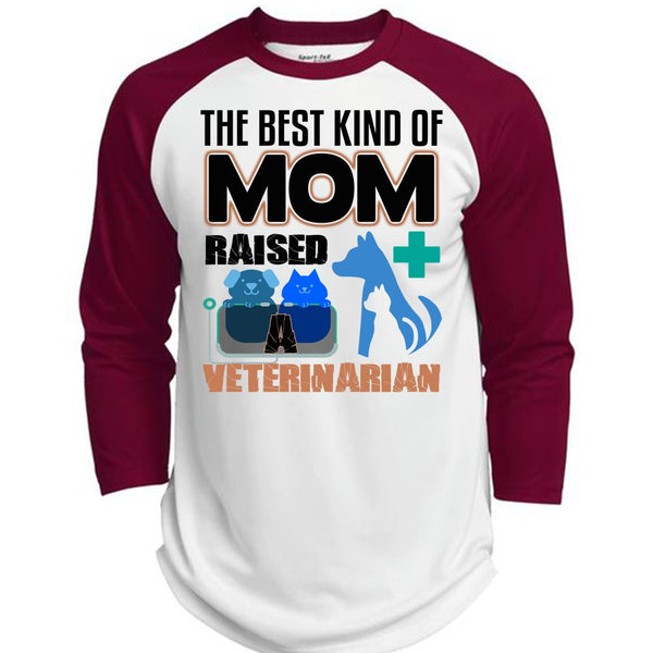 The Best Kind Of Mom Raised A Veterinarian T Shirt, I Love My Dog T Shirt, Awesome T-Shirts  (Polyester Game Baseball Jersey)