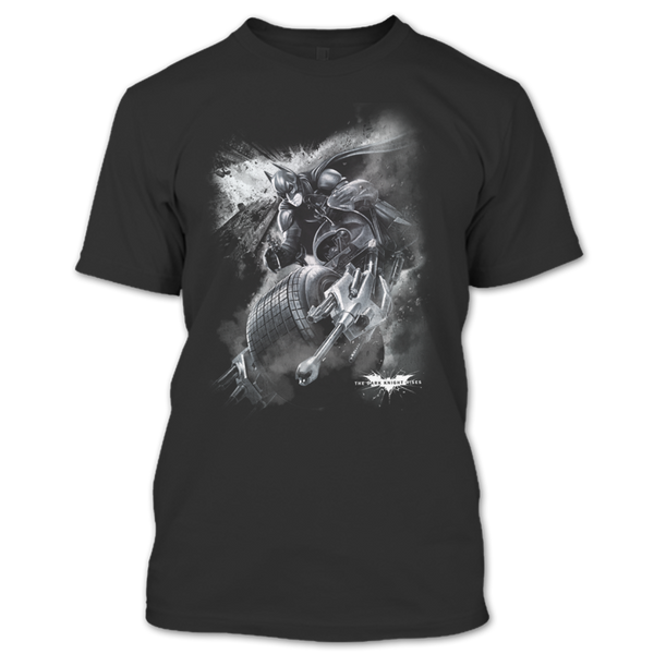 A black t-shirt with the shopify logo