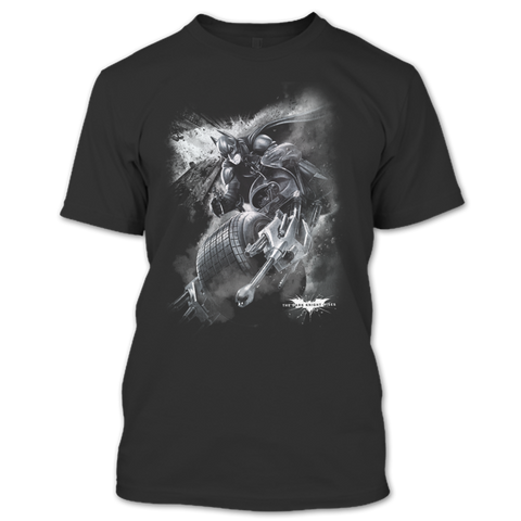 A black t-shirt with the shopify logo