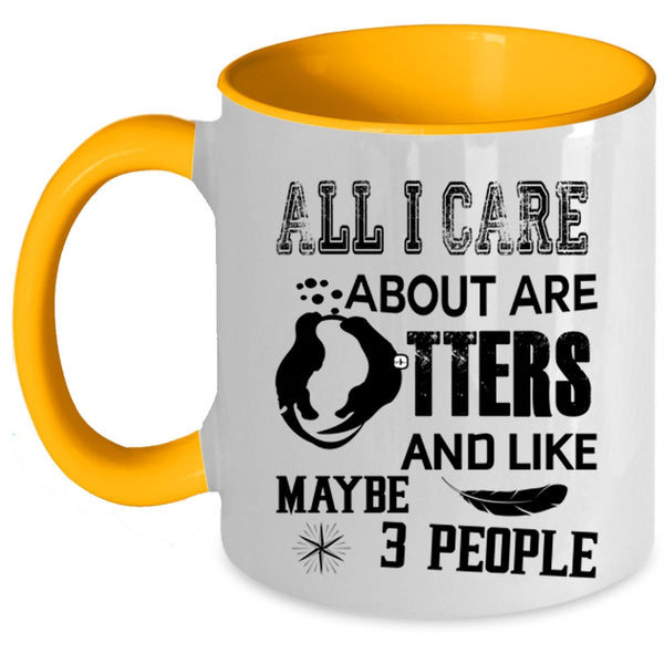 Funny Gift For Otter Lovers Coffee Mug, I Love Otters Accent Mug