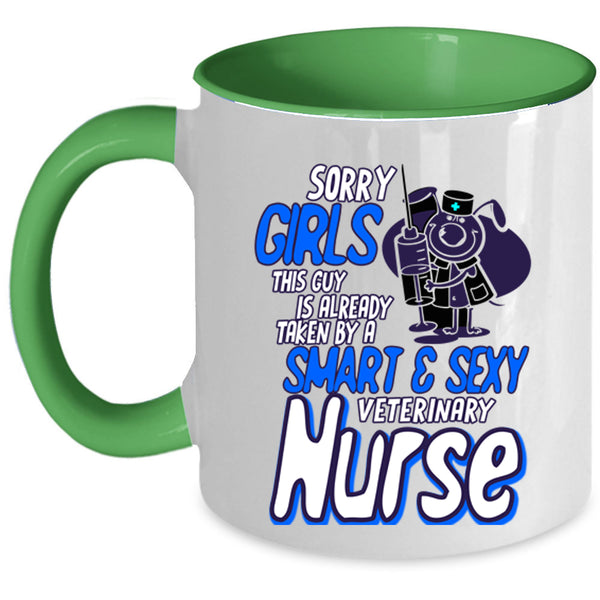 My Husband Coffee Mug, Taken By A Smart Veterinary Nurse Accent Mug
