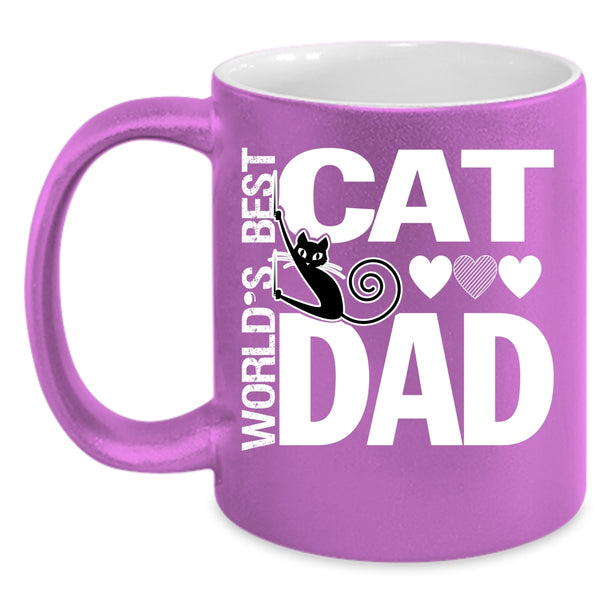 World's Best Cat Dad Coffee Mug, Cool Cat Dad Coffee Cup