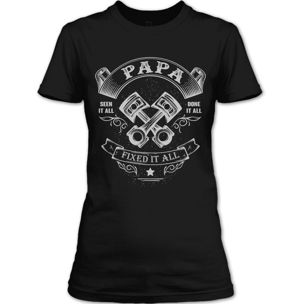 A black t-shirt with the shopify logo