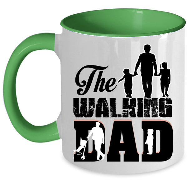 Funny Gift For Dad Coffee Mug, The Walking Dad Accent Mug