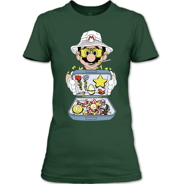 A black t-shirt with the shopify logo