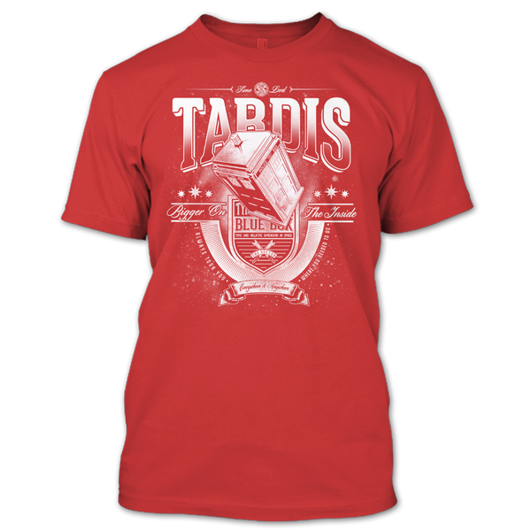 A black t-shirt with the shopify logo