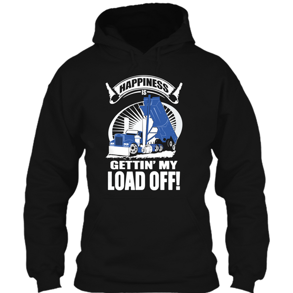 A black t-shirt with the shopify logo