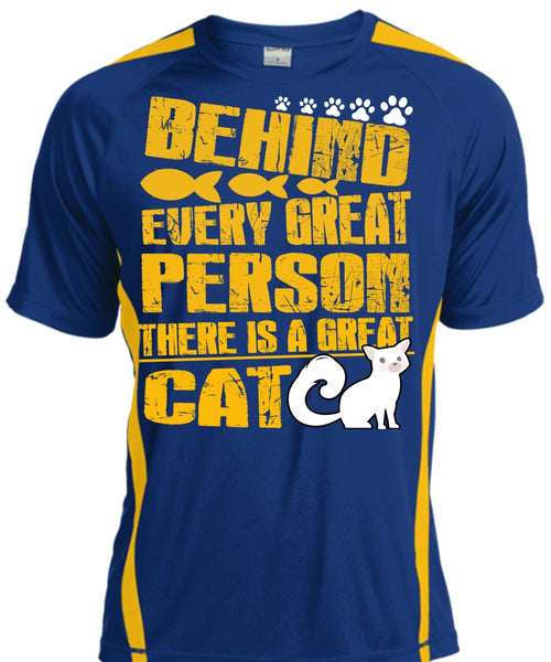 There Is A Great Cat T Shirt, Behind Every Great Person T Shirt, Cool Shirt
