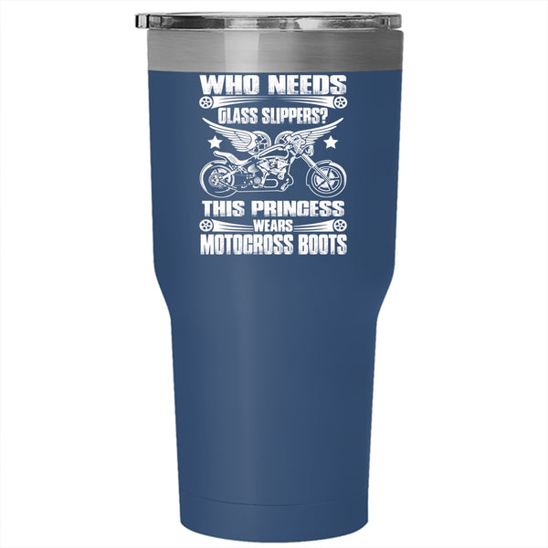 This Princess Wears Motocross Boots Tumbler 30 oz Stainless Steel, Awesome Motorcycles Travel Mug