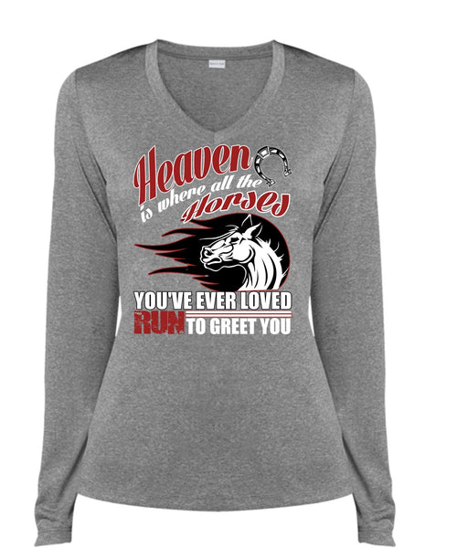 Heaven Is Where All The Horses T Shirt, I Love Equestrian T Shirt