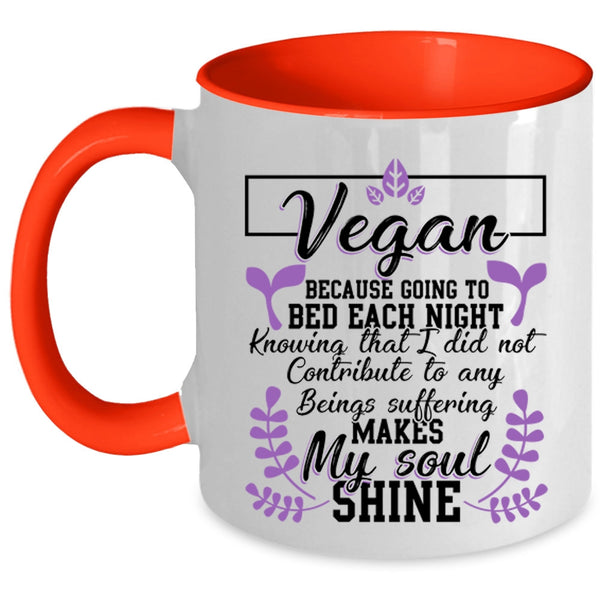 Cute Gift For Vegan Coffee Mug, Vegan Accent Mug