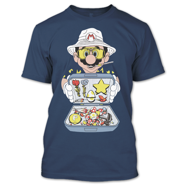 A black t-shirt with the shopify logo