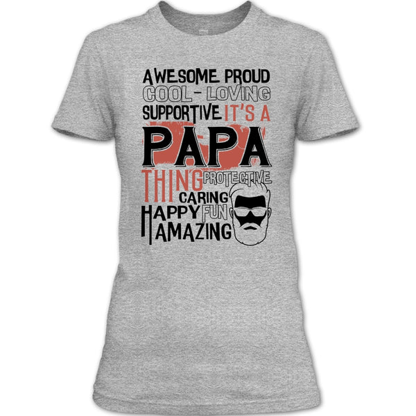 Awesome Proud T Shirt, Coolest Papa Ever T Shirt