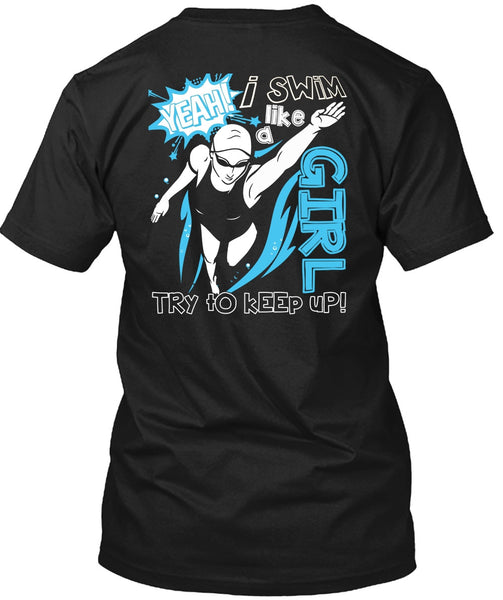 A black t-shirt with the shopify logo