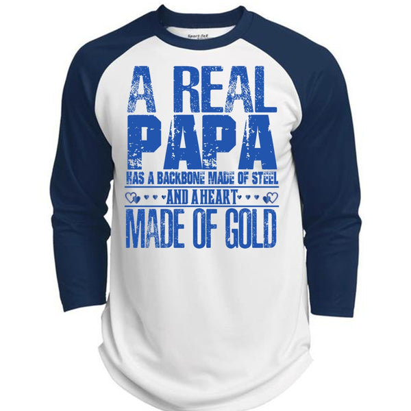 A Real Papa T Shirt, I Love Papa T Shirt, Awesome T-Shirts  (Polyester Game Baseball Jersey)