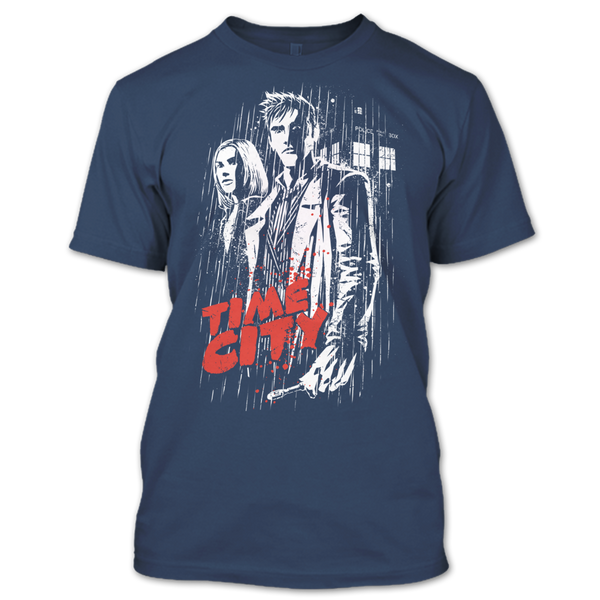 A black t-shirt with the shopify logo