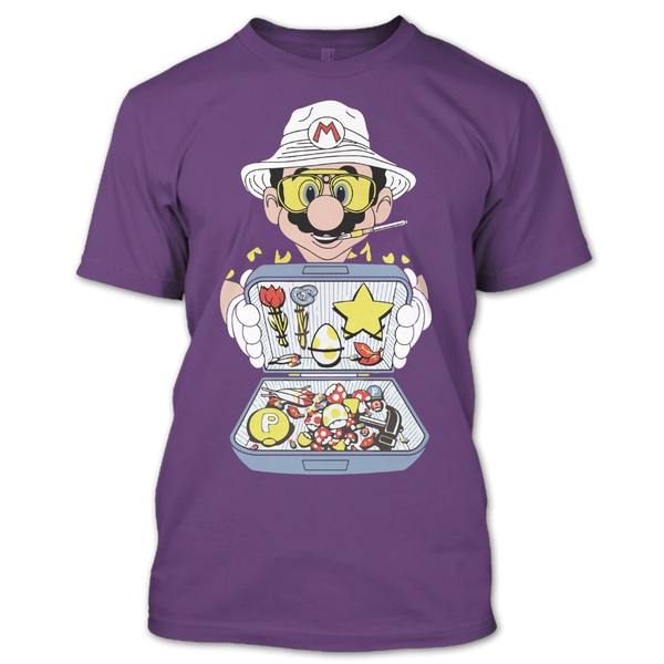 A black t-shirt with the shopify logo