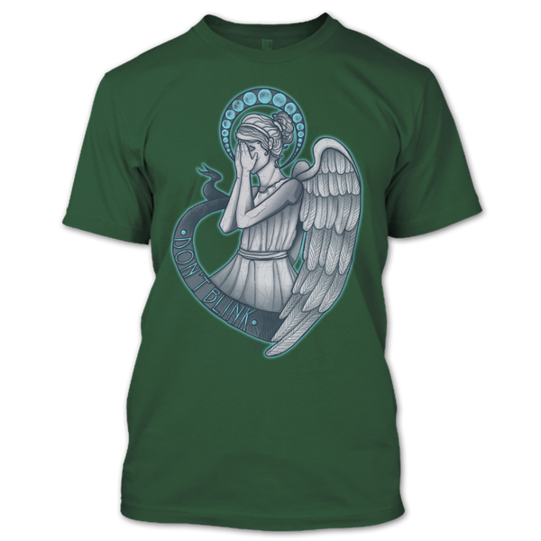 A black t-shirt with the shopify logo