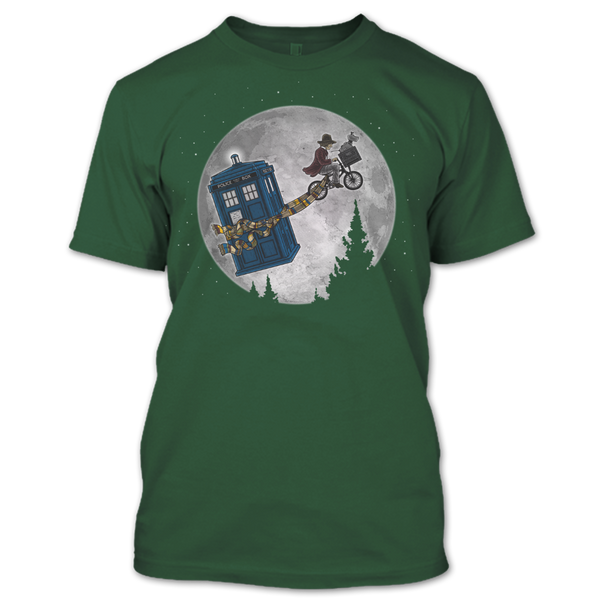 A black t-shirt with the shopify logo