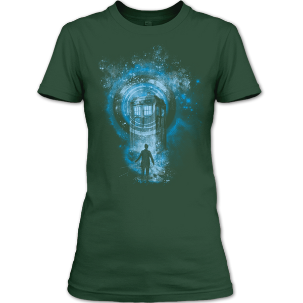 A black t-shirt with the shopify logo