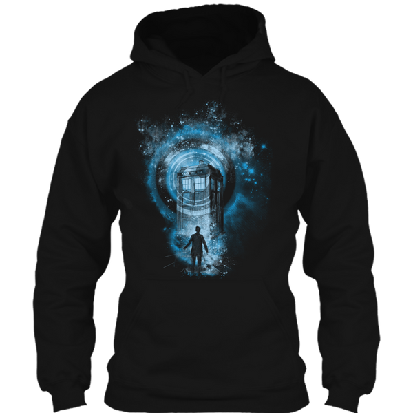 A black t-shirt with the shopify logo