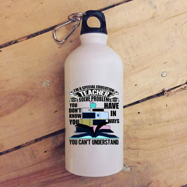 I'm A Special Education Teacher 20 oz Stainless Steel Bottle,Funny Education Outdoor Sports Water Bottle