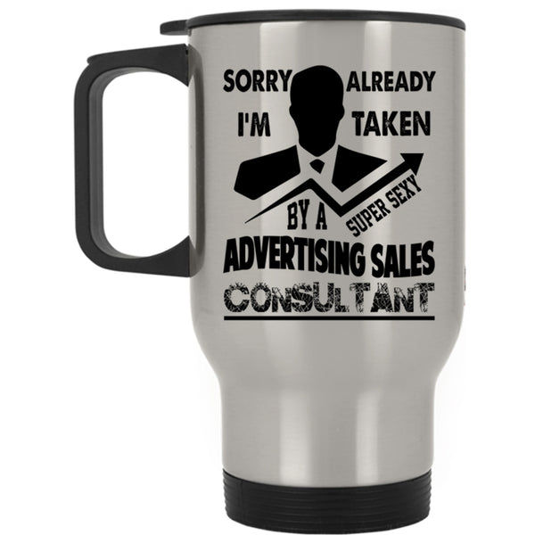 Just Married Travel Mug, Taken By An Advertising Sales Consultant Mug