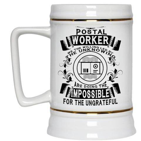 Cool Gift For Postal Worker Beer Stein 22oz, Postal Worker Beer Mug