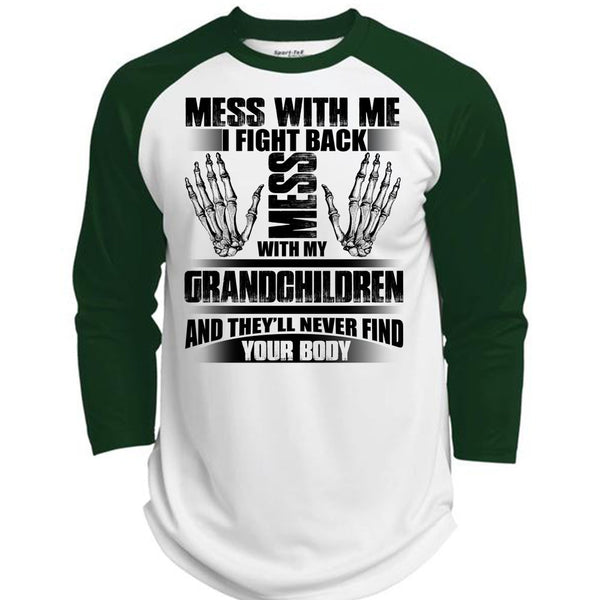 Mess With My Grandchildren T Shirt, I Love Baby T Shirt, Awesome T-Shirts  (Polyester Game Baseball Jersey)