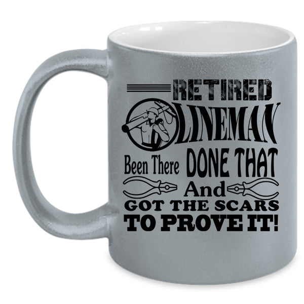 Gift For Retired Lineman Coffee Mug, Retired Lineman Accent Mug