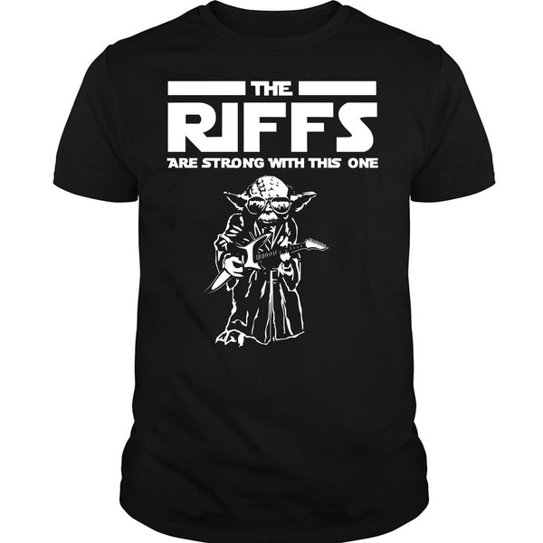 A black t-shirt with the shopify logo