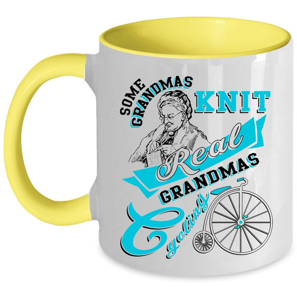 Cool Grandmas Coffee Mug, Real Grandmas Cycling Accent Mug