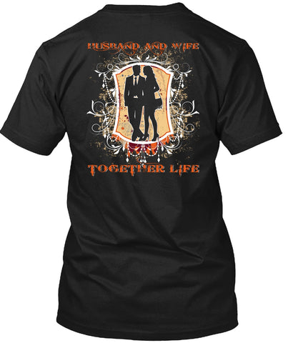 A black t-shirt with the shopify logo