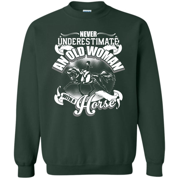 An Old Man With A Horse T Shirt, Coolest Equestrian Sweatshirt